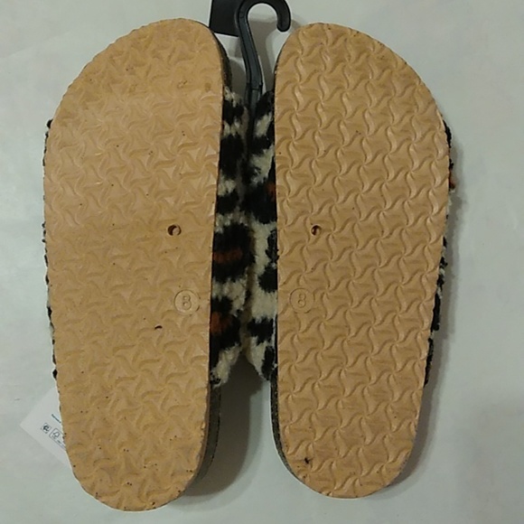 Leopard print women's slippers sandals with 2 strap buckle size 8 size 7 - Picture 3 of 4